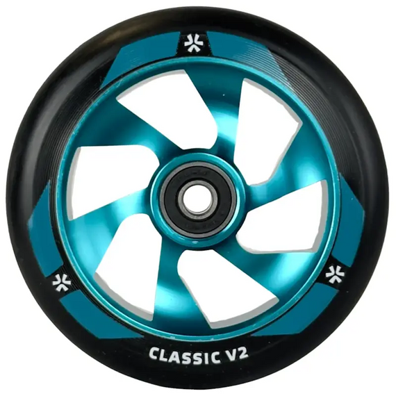 Union Classic V2 Pro Scooter Roată Negru Turcoaz Metalizat 110 mm