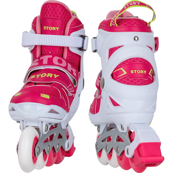 Story Blaster Inline Skates patine cu rotile reglabile Roz