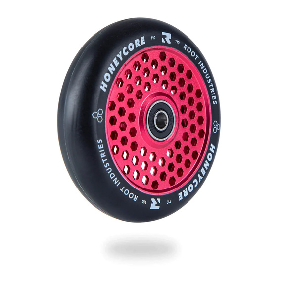 Root Industries Honeycore Black Pro Scooter Wheels 2-Pack Red 110 mm (2 buc).)