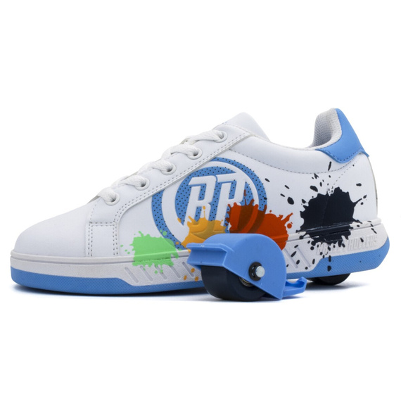 Pantofi Breezy Rollers Splash alb și albastru deschis