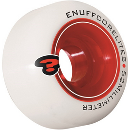 Enuff Corelites Skateboard Wheels alb și roșu 52 mm