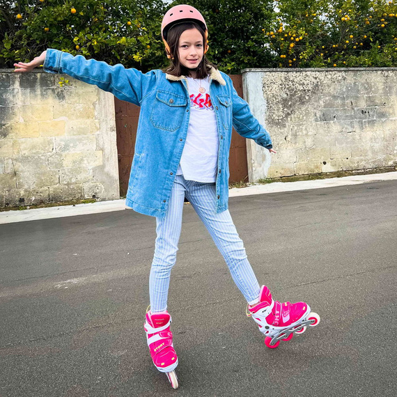Story Blaster Inline Skates patine cu rotile reglabile Roz