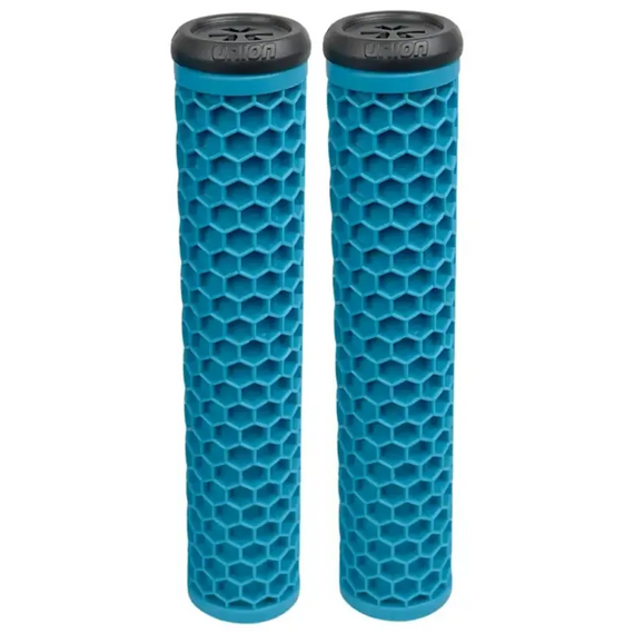 Union Honeycomb Soft Grips Performance Scooter Grips Turquoise 155 mm