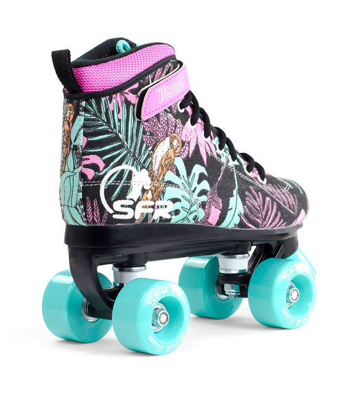 Patine Quad pentru copii SFR Vision Canvas Negru Floral