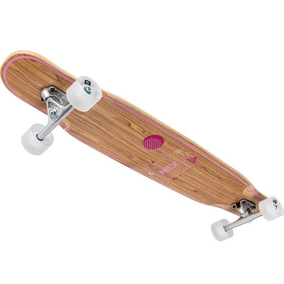 Longboard pentru dansatori NKX Geometric Olive Pink 112 cm