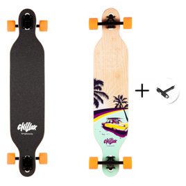 CHILLAX CADDY Drop-thru longboard PURPLE 104 cm + T-tool