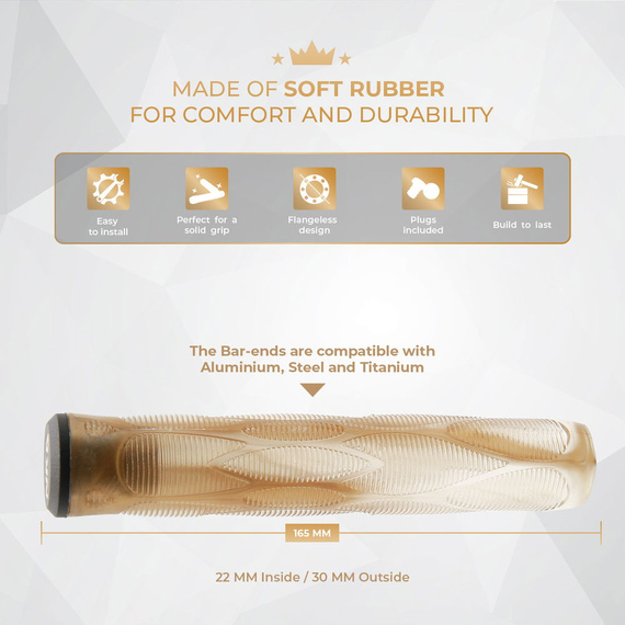 NKD Park Stunt Scooter Grips Gold 165 mm