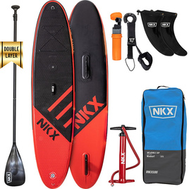 SUP gonflabil bord de turism NKX Windsurf roșu / negru 9'0