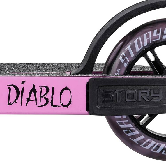 Story Diablo Scooter de înaltă performanță negru și roz. 78 cm