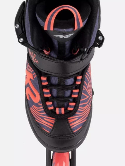 Patine cu rotile reglabile K2 Marlee pentru copii Black-Purple-Coral