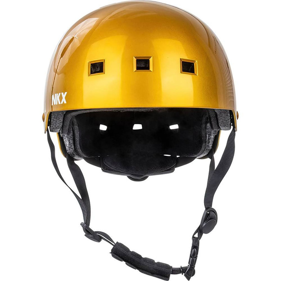 NKX Brain Saver Cască de skateboard Aur strălucitor