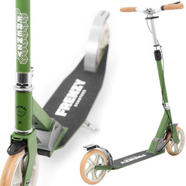 Frenzy 205mm frână dublă V4 Scooter urban recreațional verde