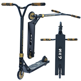 Performanță Scuter stradal ușor NKD GAS negru și aur wys. 85 cm