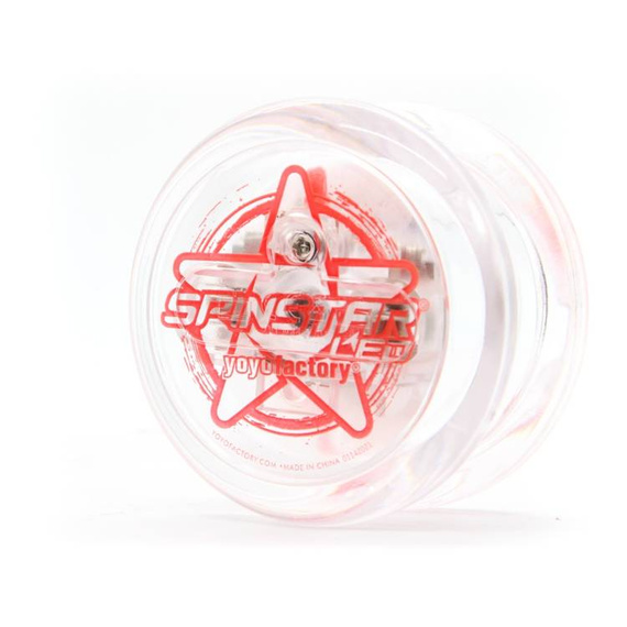 YoYoFactory Light-up Yoyo Spinstar LED Clear corp roșu