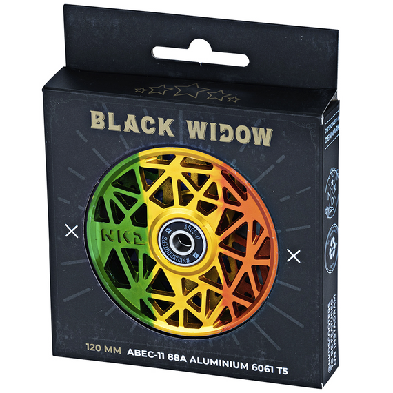 NKD Black Widow Black-Rasta 120 mm roată scuter
