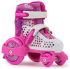 Patine Quad pentru copii reglabile SFR Stomper roz și alb