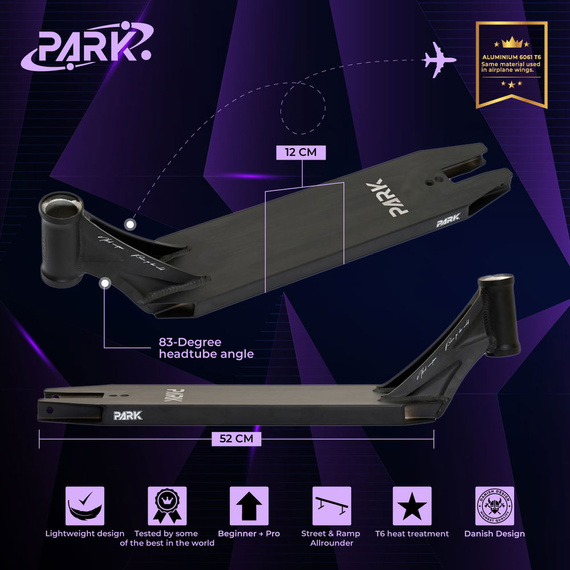 Platformă pentru NKD Park Stunt Scooter Deck negru 520 mm