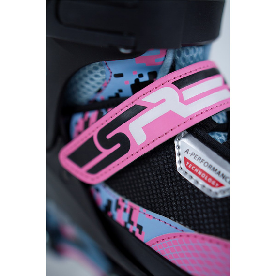 Patine pentru copii SFR Pixel reglabile Blue-Pink