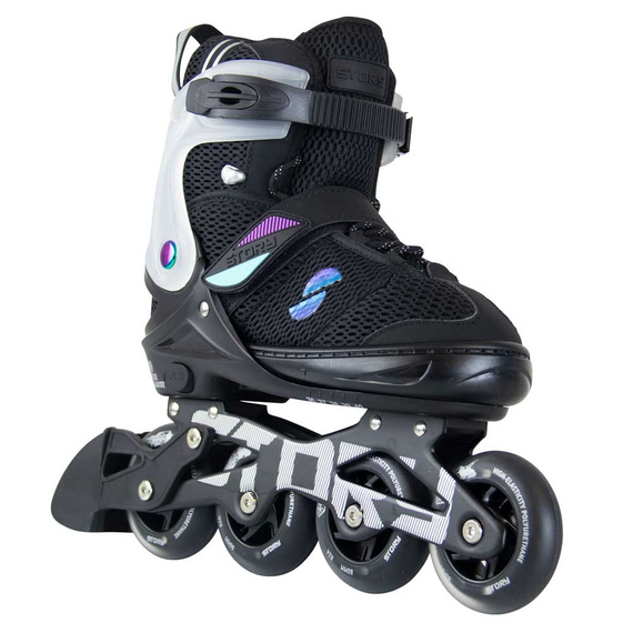 Patine în linie reglabile Story Motion Black-Transparent
