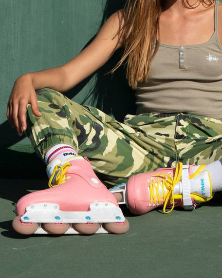 Impala Lightspeed Inline Skate role recreaționale roz și galben