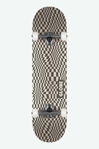 GLOBE G0 Checked Out Skateboard - Negru/Off-White 8.0"