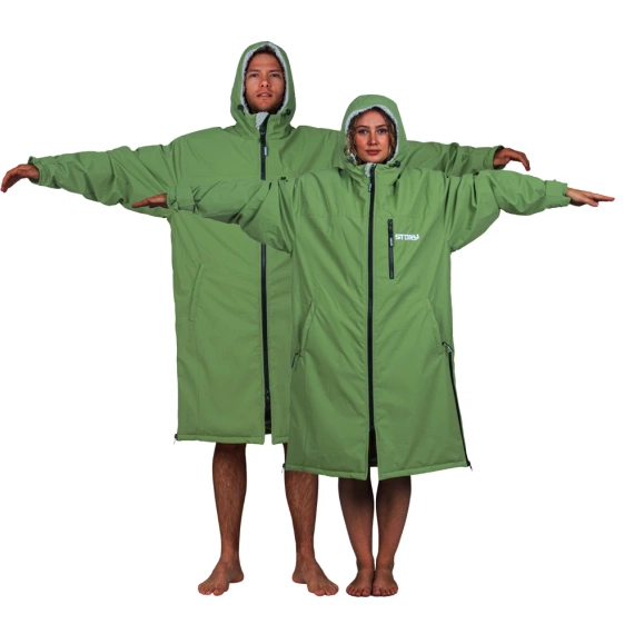 Poncho Poncho Jacket Story Change Robe Olive