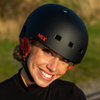 NKX Brain Saver Cască de skateboard negru și roșu
