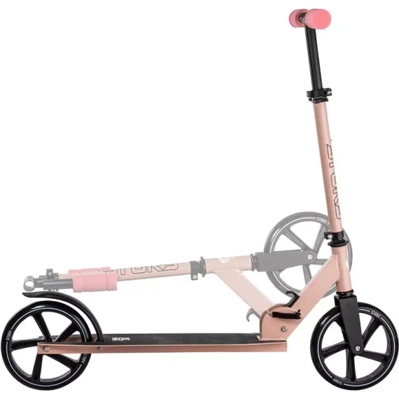 Scuter de transport pentru tineri cu roți mari Story LUX Rose