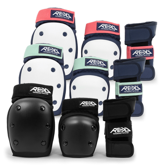 REKD Heavy Duty Triple Pad Protectors Set XS Blue-Pink