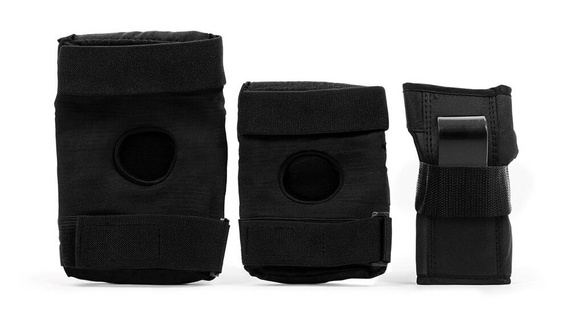 REKD Heavy Duty Triple Pad Protectors Set Negru