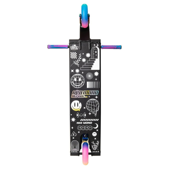Scuter de performanță NKD Mono Black & Rainbow wys. 89 cm