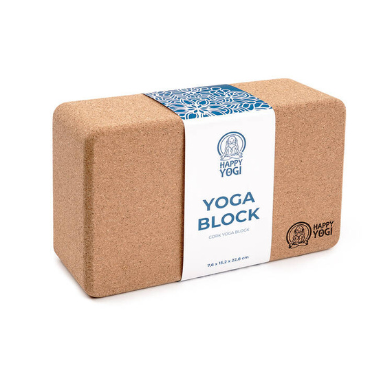 Happy Yoga Set: TPE 6 mm ECO non-alunecare Yoga Mat + 2x Cork Yoga Block