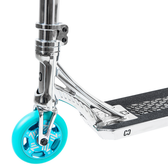 Trotinetă freestyle CORE SL3 Complete Stunt Scooter Chrome Teal înălțime 92,5 cm