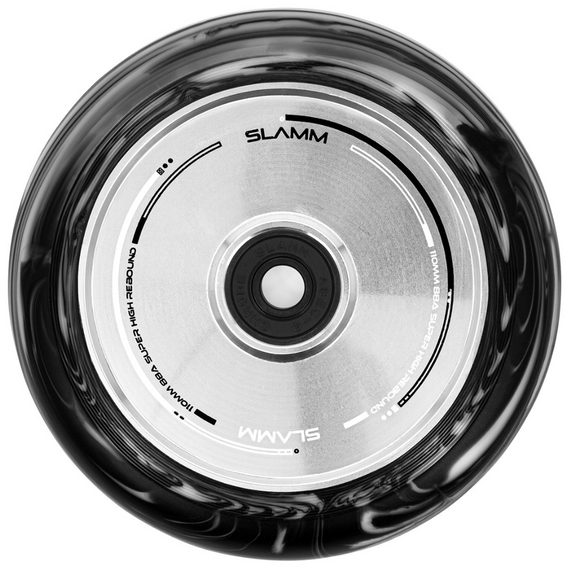 SLAMM Swirl Hollow Core negru / alb 110 mm set de roți pentru scuter
