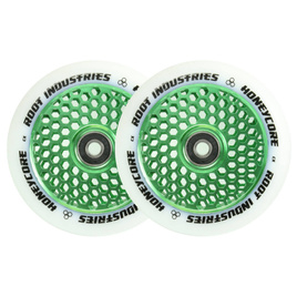 Root Industries Honeycore White Pro Scooter Wheels 2-Pack Green 110 mm (2 buc).)