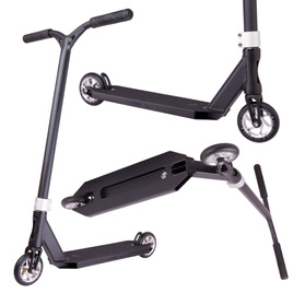 Trotinetă Freestyle Striker Lux 5" Stunt Scooter Negru-Argintiu înălț. 87 cm