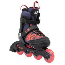 Patine cu rotile reglabile K2 Marlee pentru copii Black-Purple-Coral