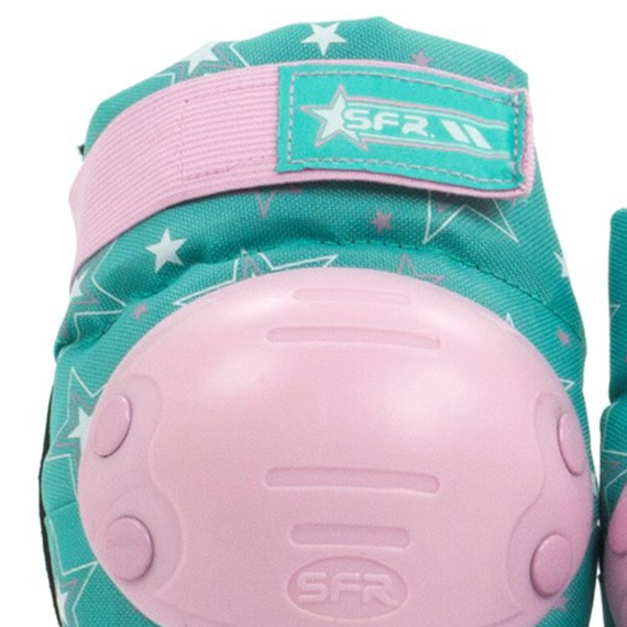 SFR Star Triple Pad Protector Set roz și verde