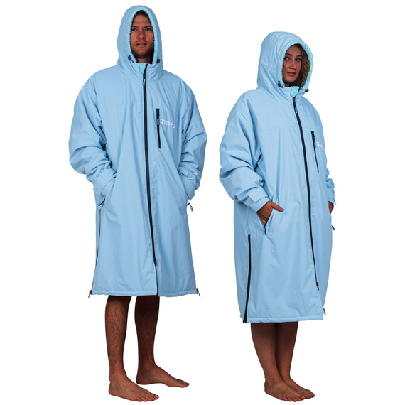Poncho Poncho Jacket Story Change Robe Baby Blue Albastru deschis