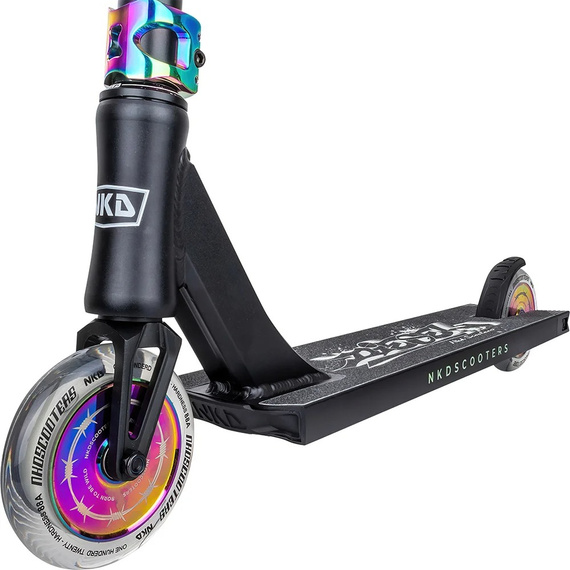 NKD Diesel Stunt Scooter negru și curcubeu 87 cm