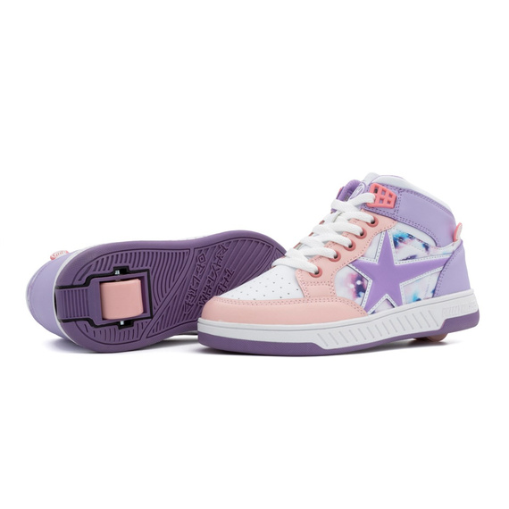 Breezy Rollers Skater Pantofi alb-violet-roz 