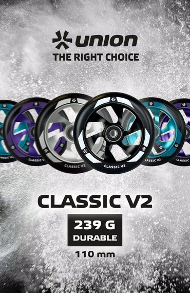 Union Classic V2 Pro Scooter Roată negru 110 mm