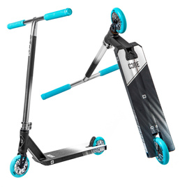 Trotinetă de Freestyle CORE CD1 Complete Stunt Scooter Chrome cu Albastru-Deschis înălț. 81 cm