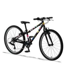 Bicicletă ușoară pentru copii KUbikes 24S Black Cartoon