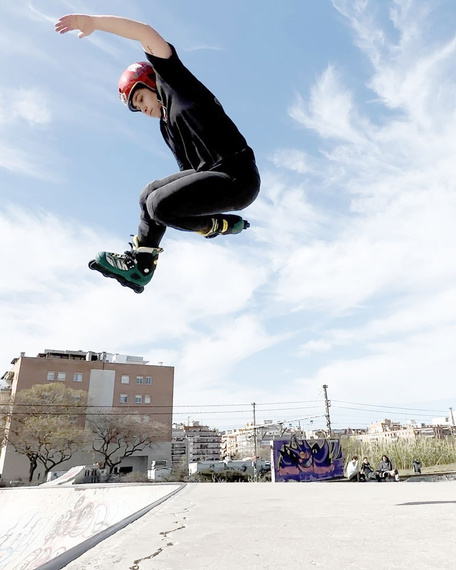 Patine Story Inline Aggressive Alb și Negru 