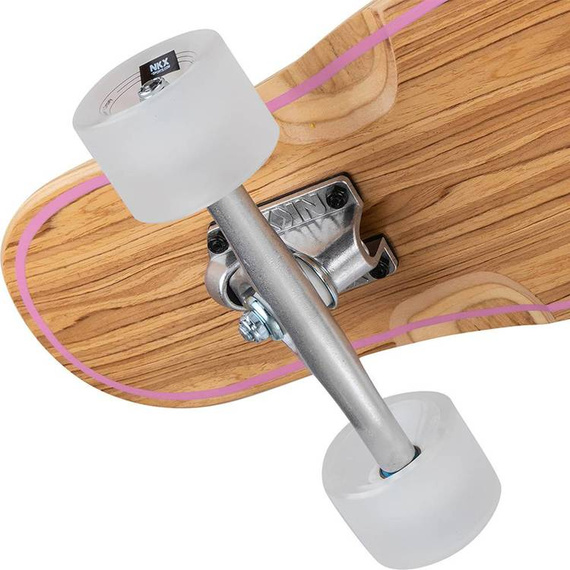 Longboard pentru dansatori NKX Geometric Olive Pink 112 cm