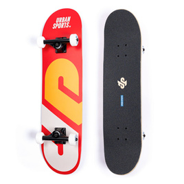 Complete Urban Sports Skateboard cu logo roșu 8.0"