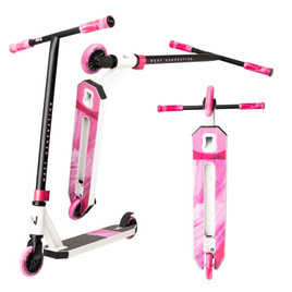 NKD Next Generation Scutere ușoare din aluminiu pentru tineri rideri Alb-roz wys. 79,4 cm