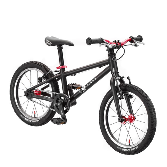 Bicicletă pentru copii superușoară KUbikes 16L negru și roșu
