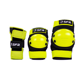 SFR Youth Ramp Triple Pad Protector Set negru și verde lime